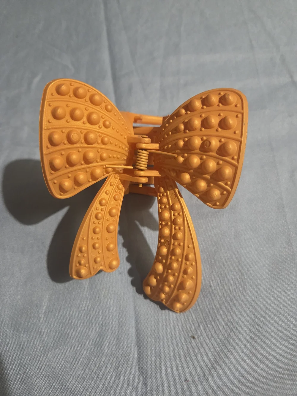 Orange Bow Clip Hair Claw - Women's Accessory